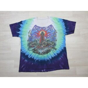 Y2K Liquid Blue Grateful Dead T-Shirt Mens XL Band Lighthouse Watch Tower Pirate